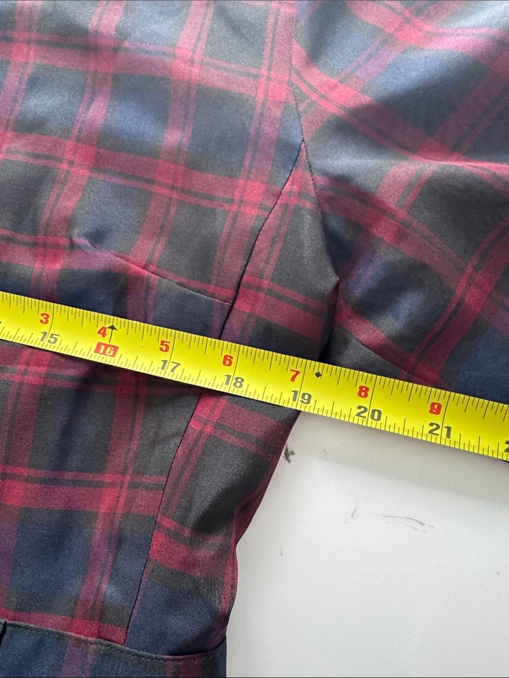 J. Crew Red and Navy Plaid Long-Sleeve Pleated Shirt Dress - Picture 4 of 5